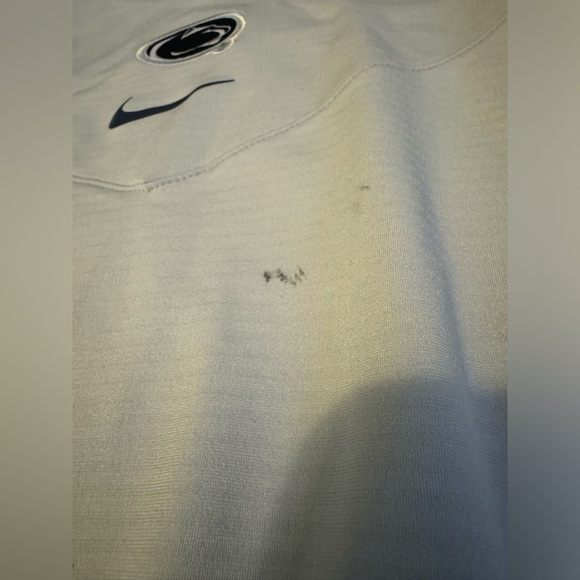 Nike Gray Penn State Nittany Lions Sideline Long Sleeve V-Neck Shirt HOLES - Picture 5 of 11